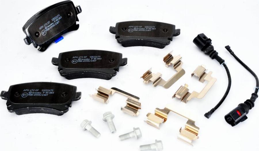 Brembo P 85 083 - Тормозные колодки, дисковые, комплект abcparts.ee