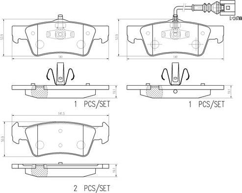 Brembo P85163N - Тормозные колодки, дисковые, комплект abcparts.ee