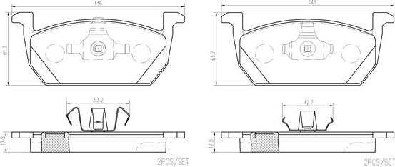Brembo P85167N - Тормозные колодки, дисковые, комплект abcparts.ee
