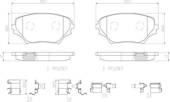 Brembo P83055N - Тормозные колодки, дисковые, комплект abcparts.ee