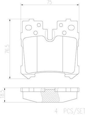 Brembo P83076N - Тормозные колодки, дисковые, комплект abcparts.ee