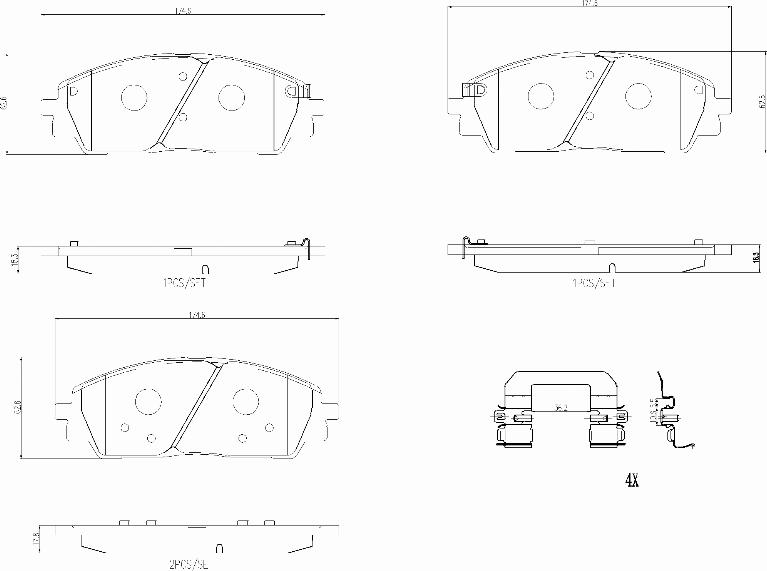 Brembo P30144N - Тормозные колодки, дисковые, комплект abcparts.ee