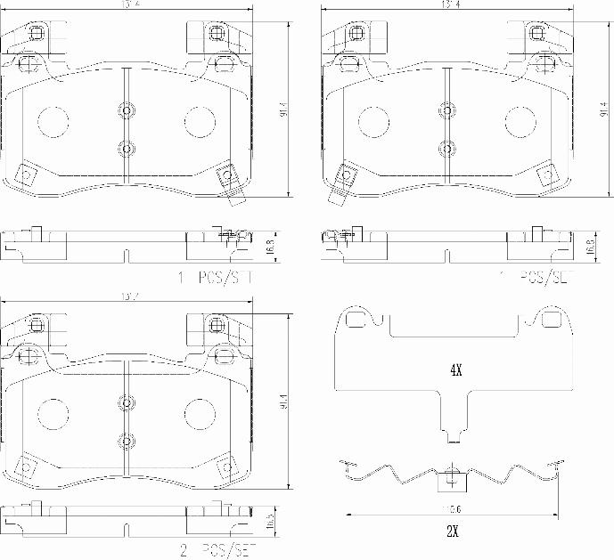 Brembo P30113N - Тормозные колодки, дисковые, комплект abcparts.ee