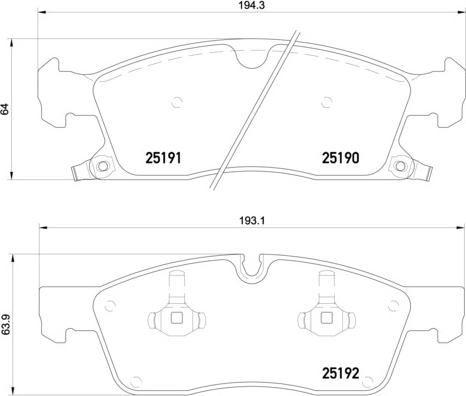 Brembo P 37 017 - Тормозные колодки, дисковые, комплект abcparts.ee