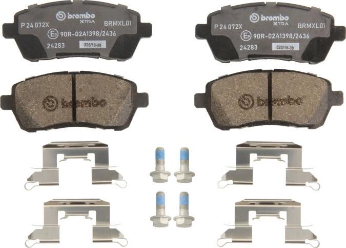 Brembo P 24 072X - Тормозные колодки, дисковые, комплект abcparts.ee