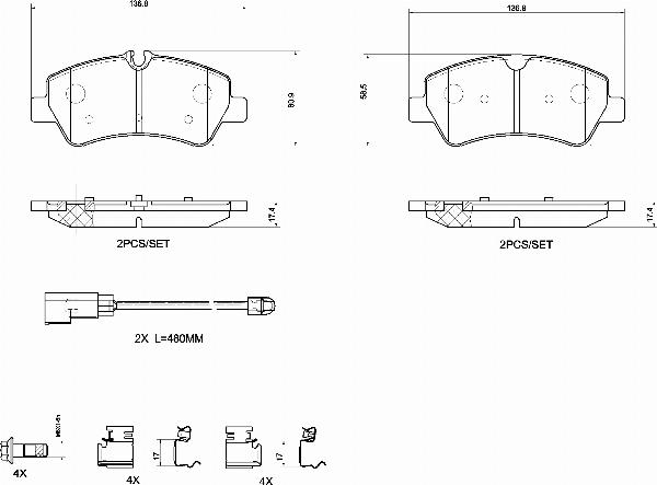 Brembo P 24 187G - Тормозные колодки, дисковые, комплект abcparts.ee
