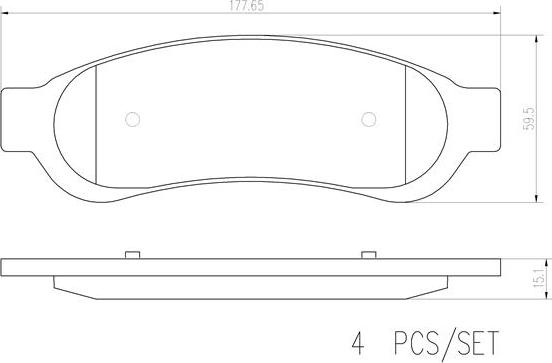 Brembo P 24 231 - Тормозные колодки, дисковые, комплект abcparts.ee