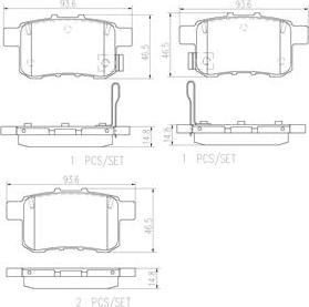 Brembo P28072N - Тормозные колодки, дисковые, комплект abcparts.ee