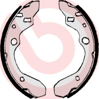 Brembo S 49 506 - Комплект тормозных колодок, барабанные abcparts.ee