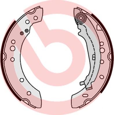 Brembo S 54 521 - Комплект тормозных колодок, барабанные abcparts.ee