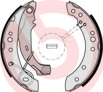 Brembo S 61 526 - Комплект тормозных колодок, барабанные abcparts.ee