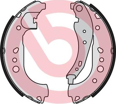 Brembo S 68 550 - Комплект тормозных колодок, барабанные abcparts.ee