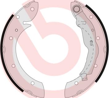 Brembo S 68 521 - Комплект тормозных колодок, барабанные abcparts.ee