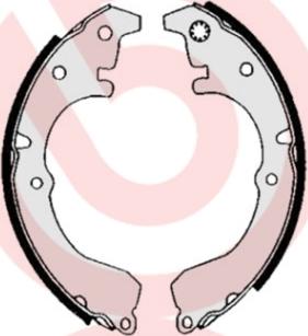 Brembo S 83 514 - Комплект тормозных колодок, барабанные abcparts.ee