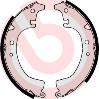 Brembo S 83 515 - Комплект тормозных колодок, барабанные abcparts.ee