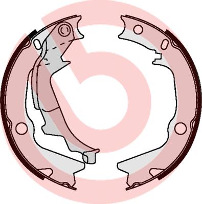 Brembo S 30 528 - Комплект тормозов, ручник, парковка abcparts.ee