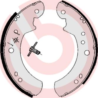 Brembo S 24 513 - Комплект тормозных колодок, барабанные abcparts.ee