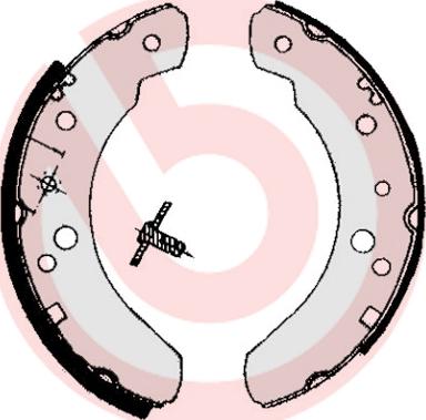 Brembo S 24 537 - Комплект тормозных колодок, барабанные abcparts.ee