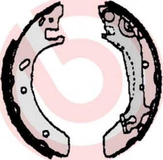 Brembo S 24 525 - Комплект тормозных колодок, барабанные abcparts.ee