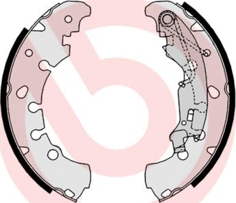 Brembo S 23 530 - Комплект тормозных колодок, барабанные abcparts.ee