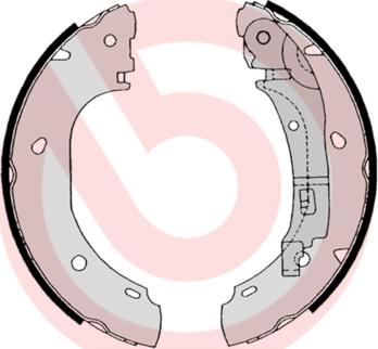 Brembo S 23 525 - Комплект тормозных колодок, барабанные abcparts.ee