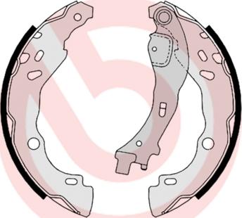 Brembo S 23 523 - Комплект тормозных колодок, барабанные abcparts.ee