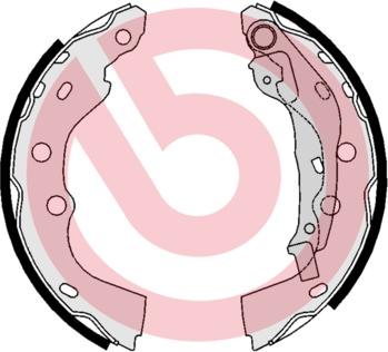 Brembo S 78 510 - Комплект тормозных колодок, барабанные abcparts.ee