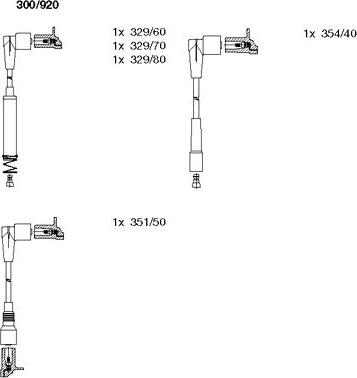 Bremi 300/920 - Комплект проводов зажигания abcparts.ee