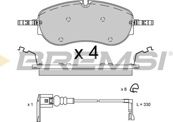Bremsi BP3949 - Тормозные колодки, дисковые, комплект abcparts.ee