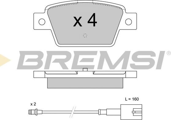 Bremsi BP3511 - Тормозные колодки, дисковые, комплект abcparts.ee