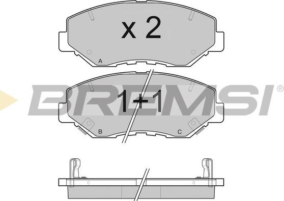 Bremsi BP3117 - Тормозные колодки, дисковые, комплект abcparts.ee