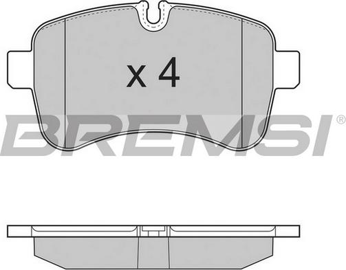 Bremsi BP3315TR - Тормозные колодки, дисковые, комплект abcparts.ee