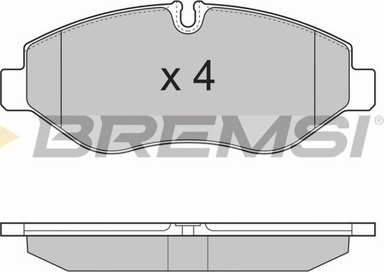 Bremsi BP3324TR - Тормозные колодки, дисковые, комплект abcparts.ee