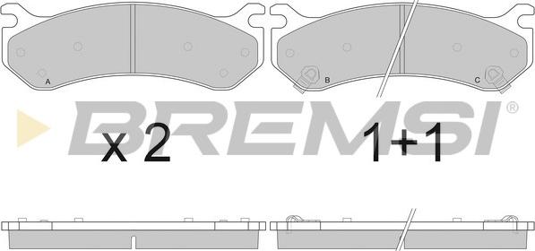 Bremsi BP2918 - Тормозные колодки, дисковые, комплект abcparts.ee