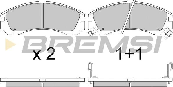 Bremsi BP2573 - Тормозные колодки, дисковые, комплект abcparts.ee