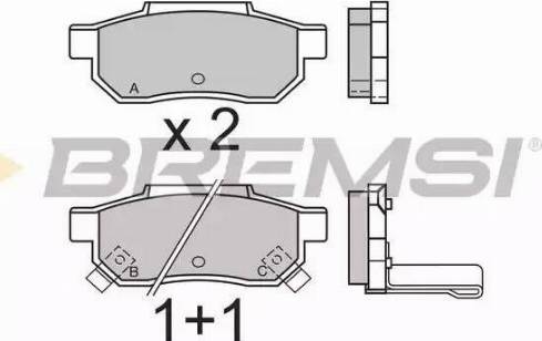Bremsi BP2397 - Тормозные колодки, дисковые, комплект abcparts.ee
