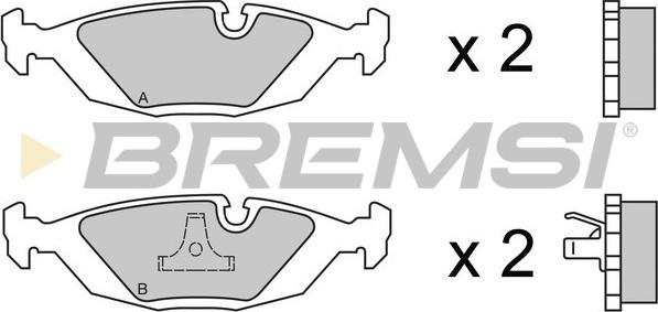 Bremsi BP2236 - Тормозные колодки, дисковые, комплект abcparts.ee