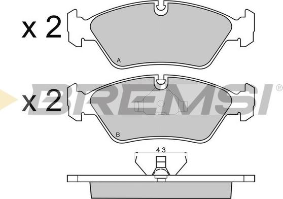 Bremsi BP2231 - Тормозные колодки, дисковые, комплект abcparts.ee