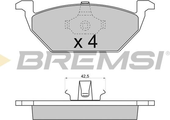Bremsi BP2712 - Тормозные колодки, дисковые, комплект abcparts.ee
