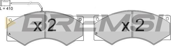 Bremsi BP7266 - Тормозные колодки, дисковые, комплект abcparts.ee