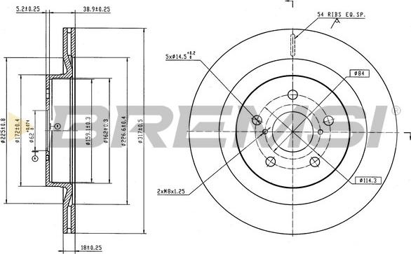 Bremsi CD9100V - Тормозной диск abcparts.ee