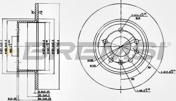 Bremsi CD6811S - Тормозной диск abcparts.ee