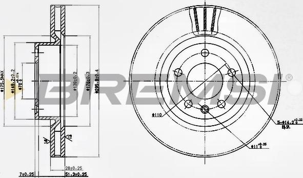 Bremsi CD6330V - Тормозной диск abcparts.ee