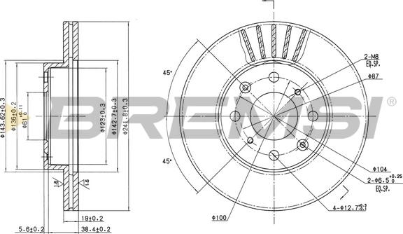 Bremsi CD6377V - Тормозной диск abcparts.ee