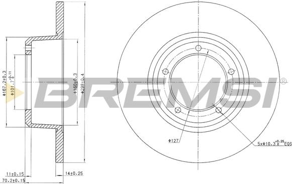 Bremsi CD6246S - Тормозной диск abcparts.ee