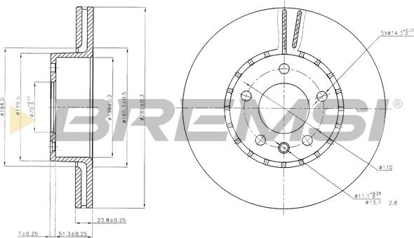 Bremsi CD6217V - Тормозной диск abcparts.ee