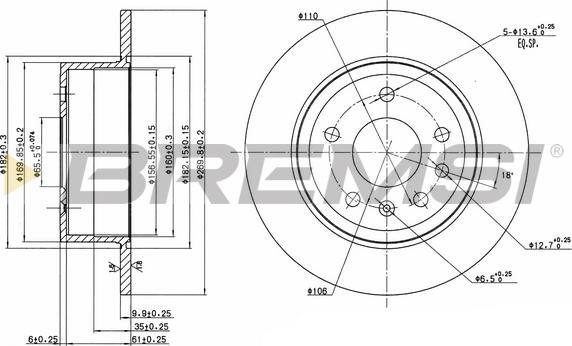 Bremsi CD6239S - Тормозной диск abcparts.ee