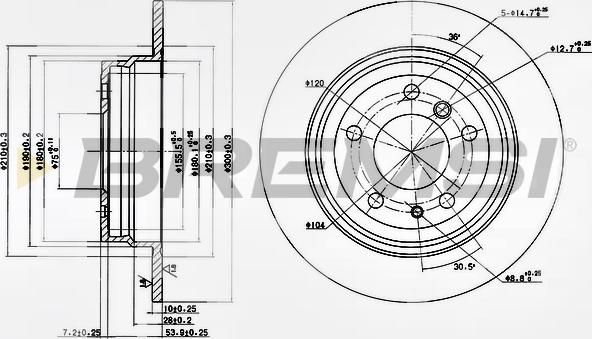 Bremsi CD6221S - Тормозной диск abcparts.ee