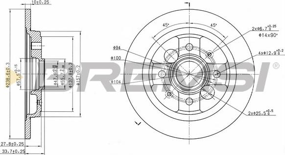Bremsi CD6785S - Тормозной диск abcparts.ee