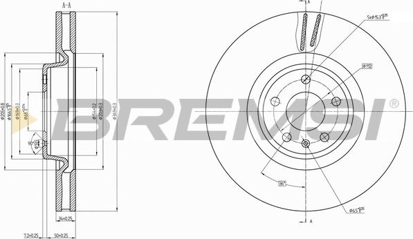Bremsi CD8598V - Тормозной диск abcparts.ee